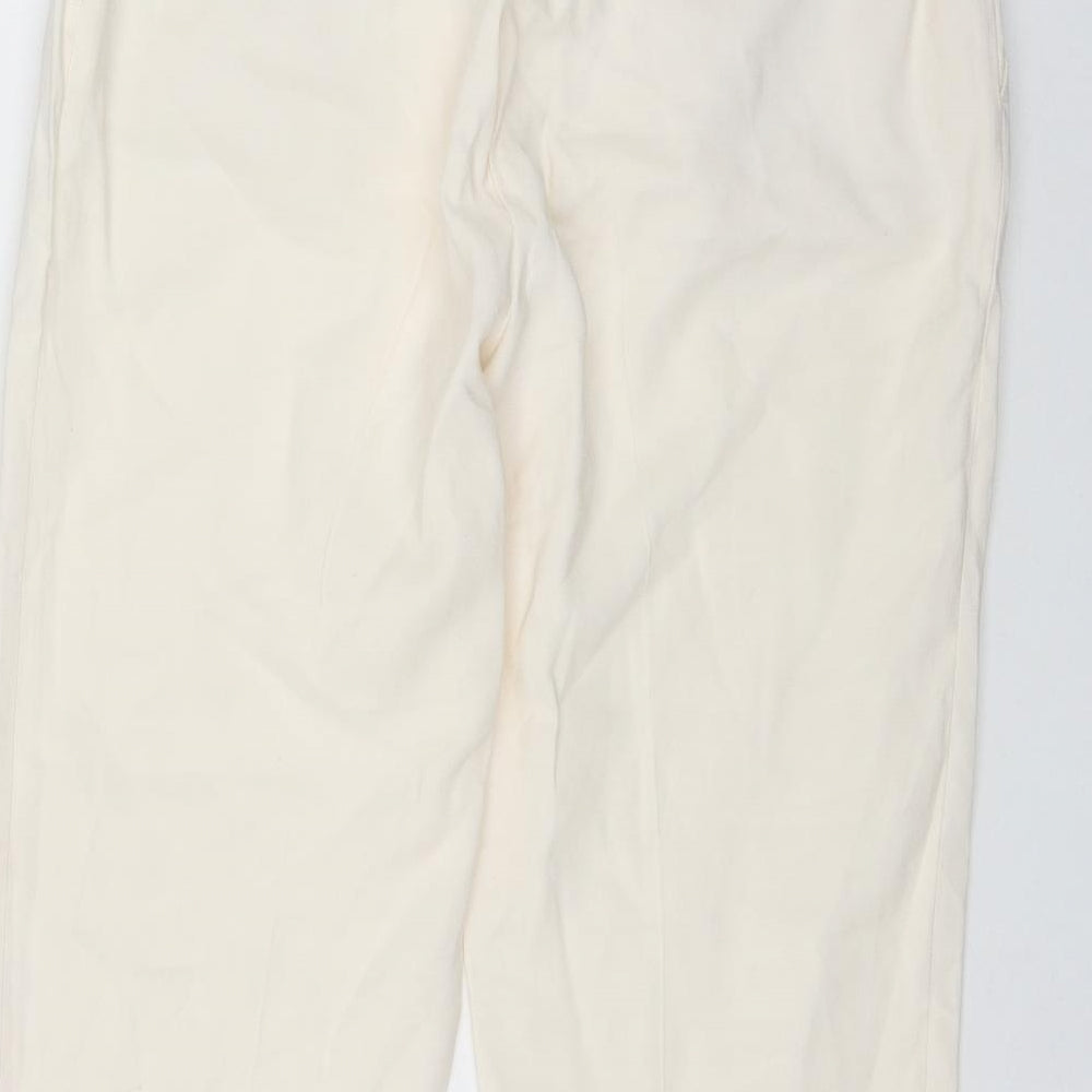 Womens UK Size 8 H&M Regular Fit  Ivory Trousers