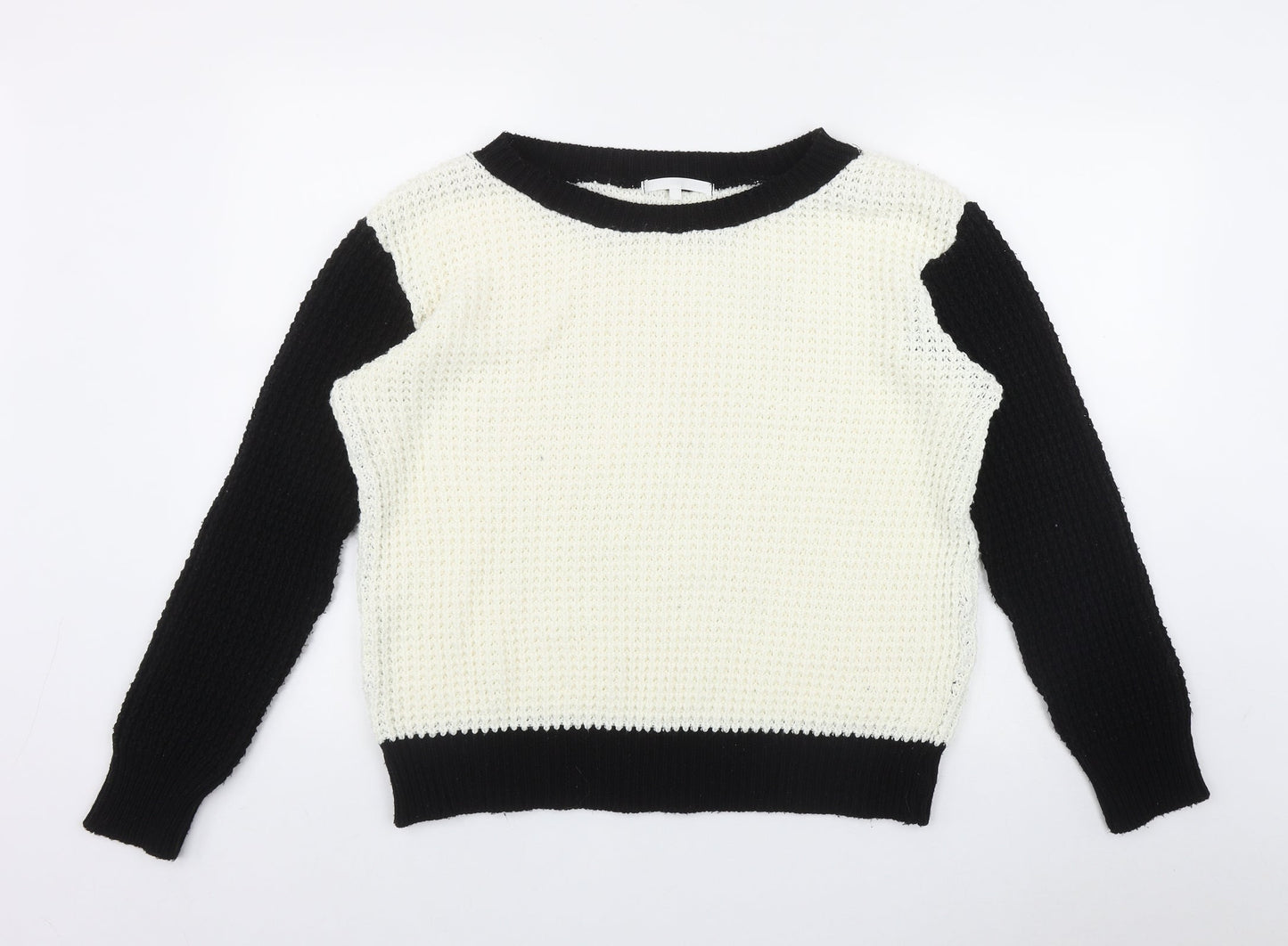 Womens UK Size S Full Circle Black Pullover Jumper