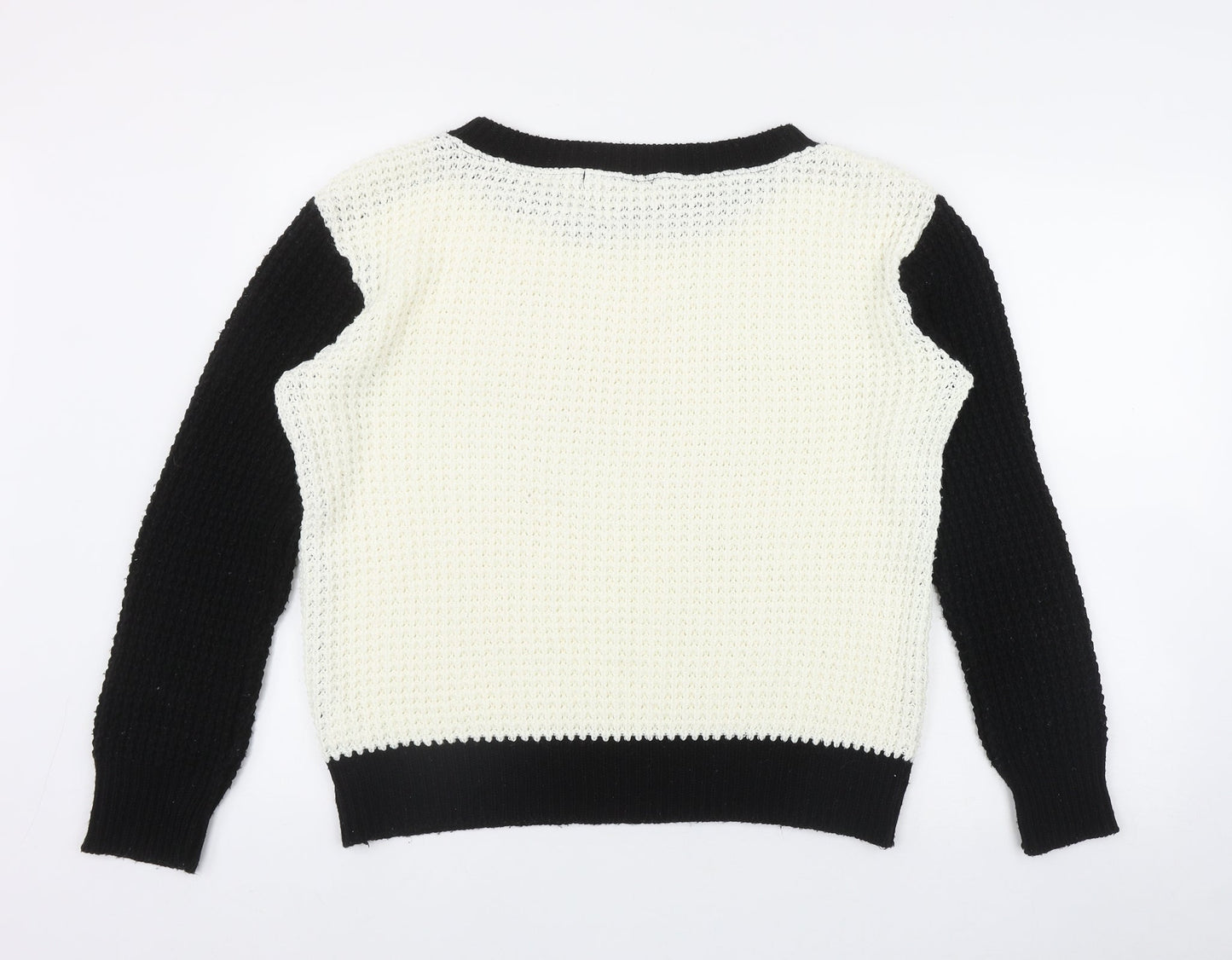 Womens UK Size S Full Circle Black Pullover Jumper