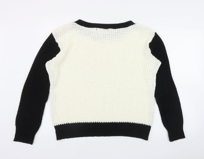 Womens UK Size S Full Circle Black Pullover Jumper