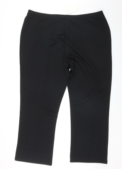 Classics Womens Black  Polyester Trousers  Size 28 L29 in Regular