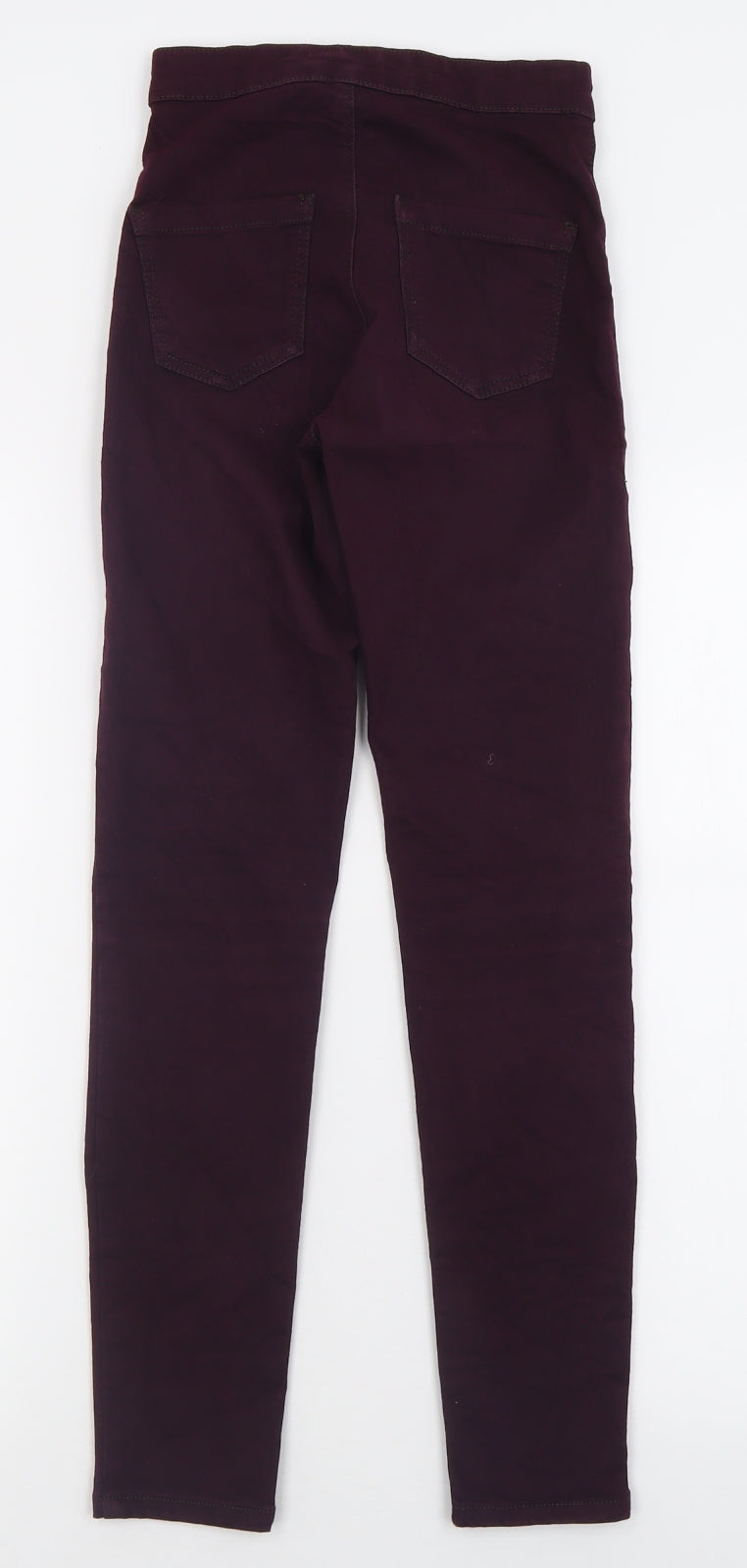Topshop Womens Purple  Cotton Skinny Jeans Size 25 in L28 in Regular Button