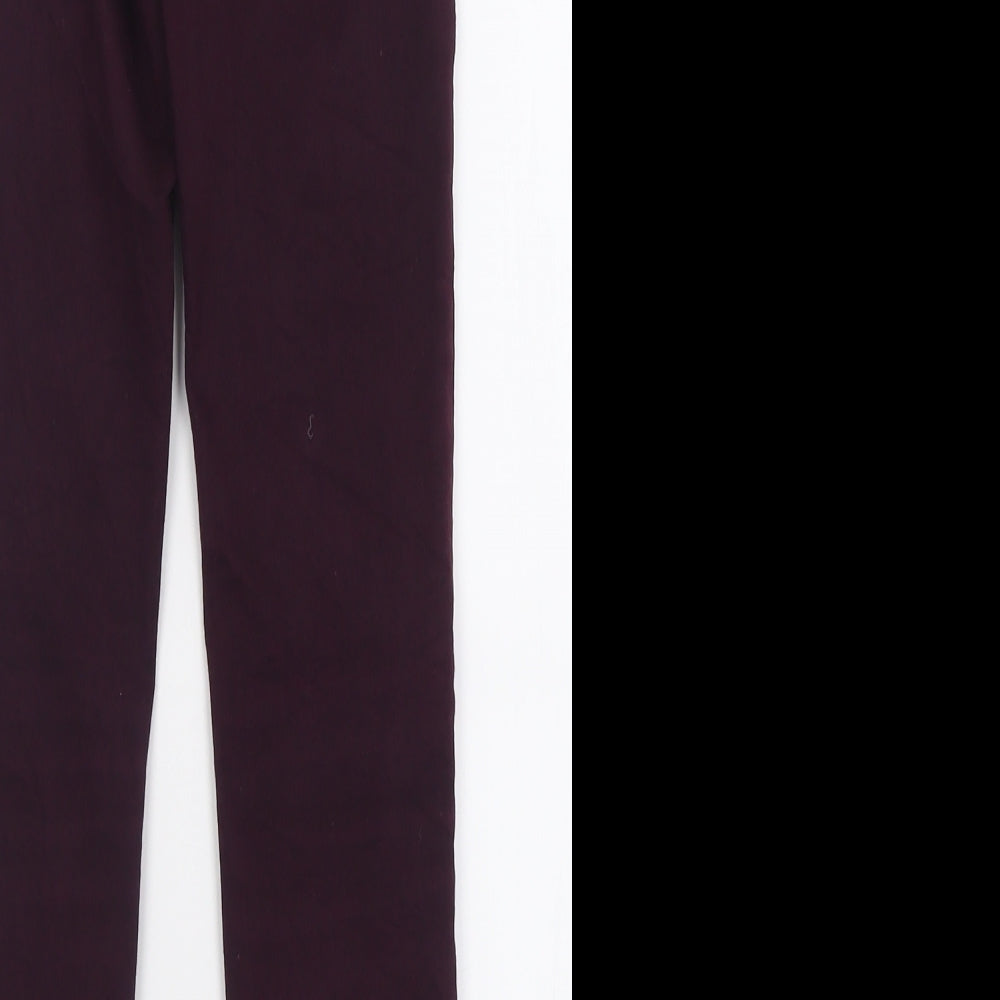 Topshop Womens Purple  Cotton Skinny Jeans Size 25 in L28 in Regular Button