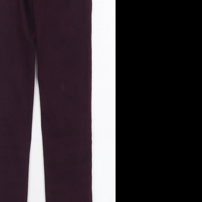 Topshop Womens Purple  Cotton Skinny Jeans Size 25 in L28 in Regular Button