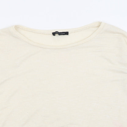 New Look Womens Beige Crew Neck  Polyester Pullover Jumper Size 8