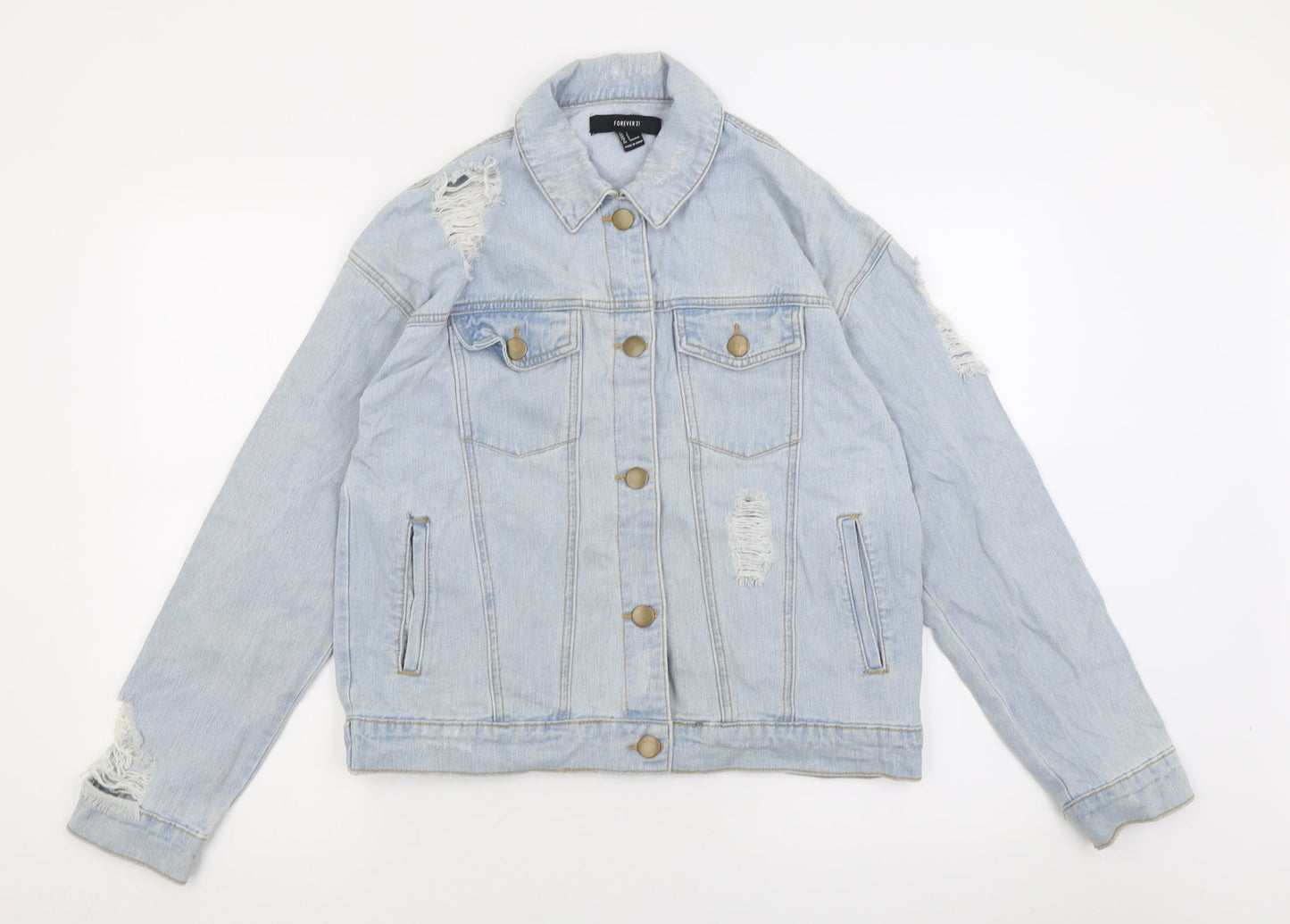 Womens UK Size S FOREVER 21 Blue Jacket