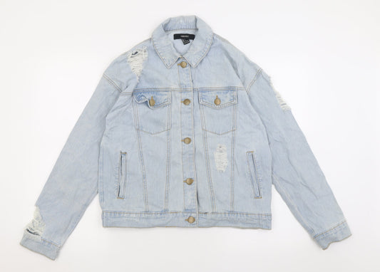 Womens UK Size S FOREVER 21 Blue Jacket
