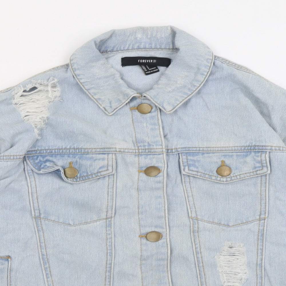 Womens UK Size S FOREVER 21 Blue Jacket