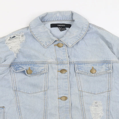 Womens UK Size S FOREVER 21 Blue Jacket