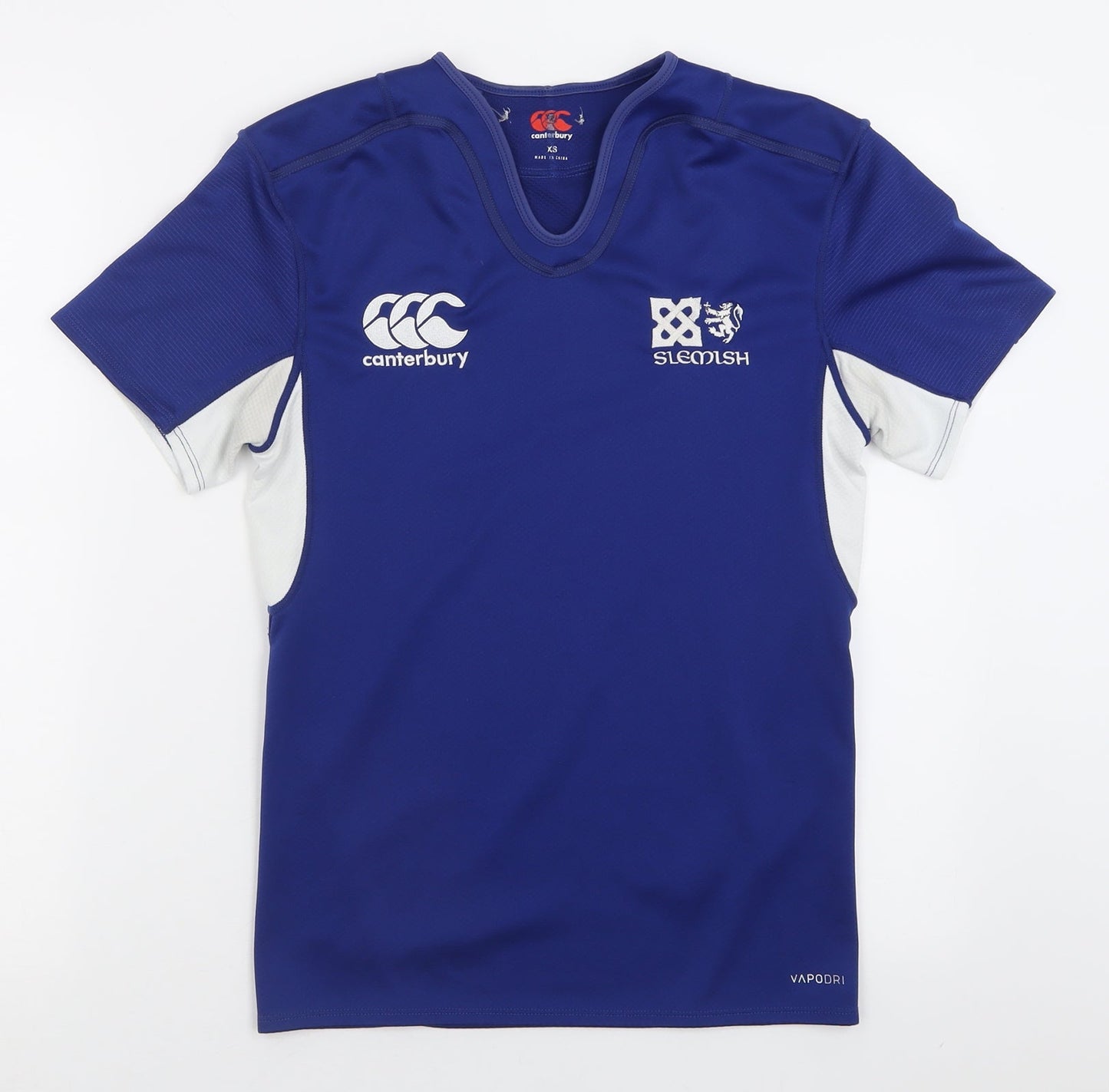 Canterbury Mens Blue  Polyester Basic T-Shirt Size XS V-Neck Pullover