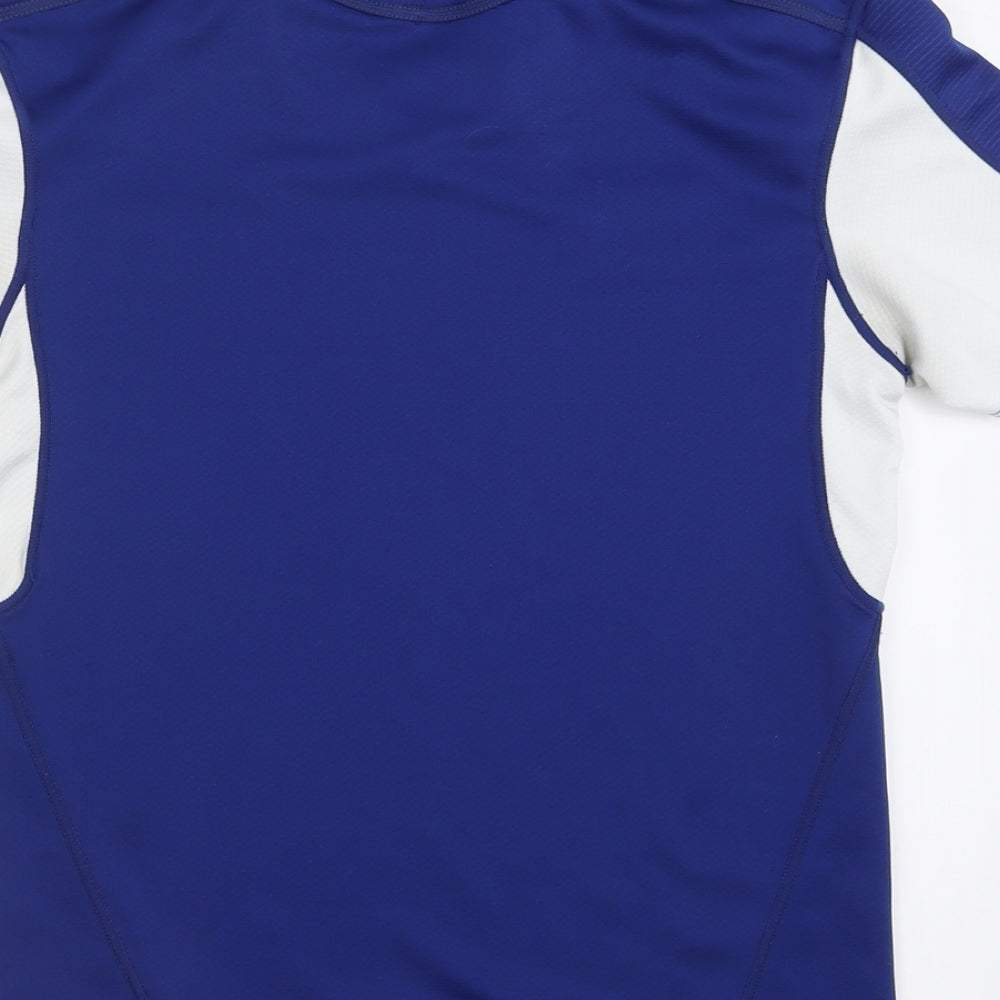 Canterbury Mens Blue  Polyester Basic T-Shirt Size XS V-Neck Pullover