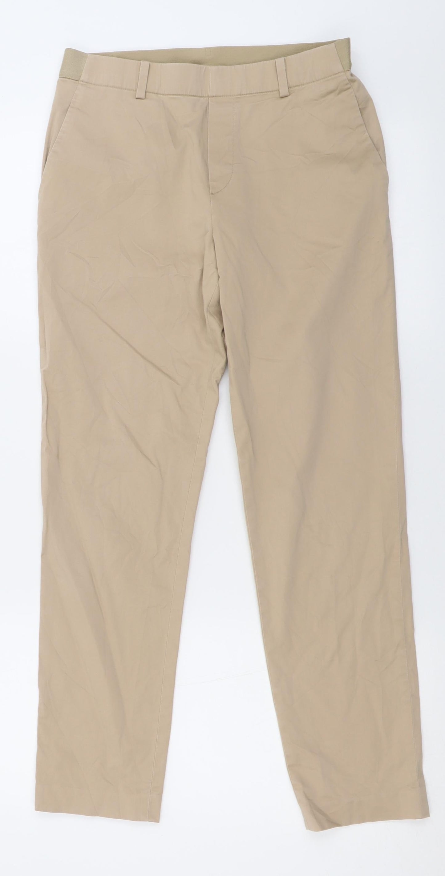 Womens UK Size 26 in Uniqlo Regular Fit Jegging Beige Trousers
