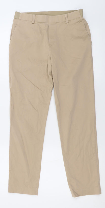 Womens UK Size 26 in Uniqlo Regular Fit Jegging Beige Trousers