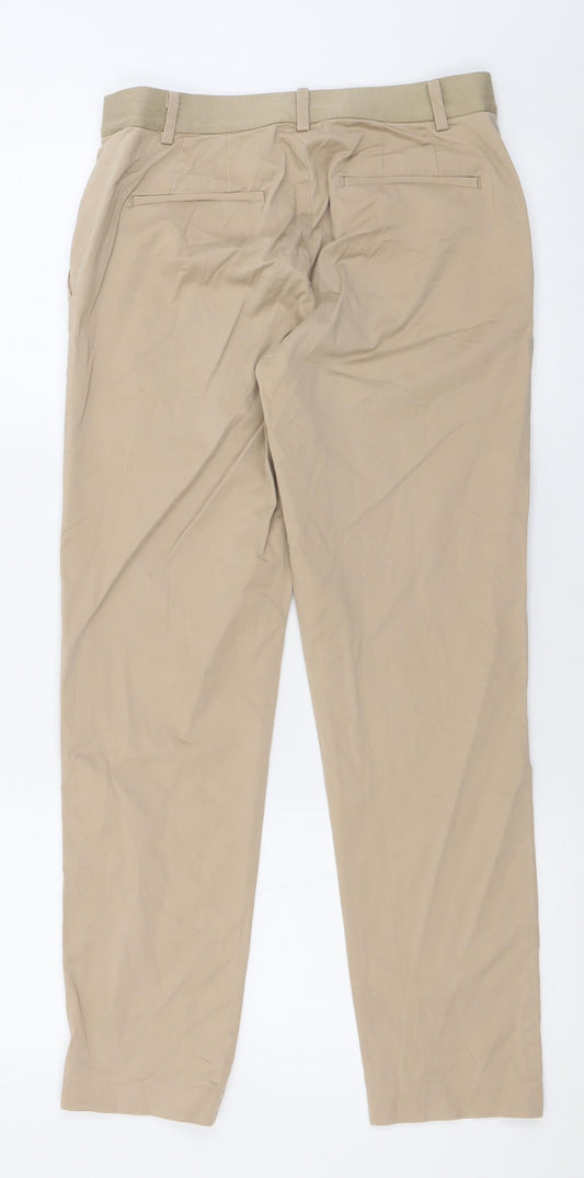 Womens UK Size 26 in Uniqlo Regular Fit Jegging Beige Trousers