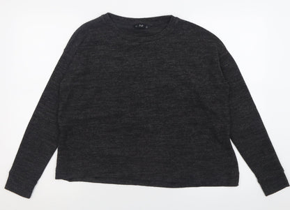 F&F Womens Grey Crew Neck  Polyester Pullover Jumper Size 10