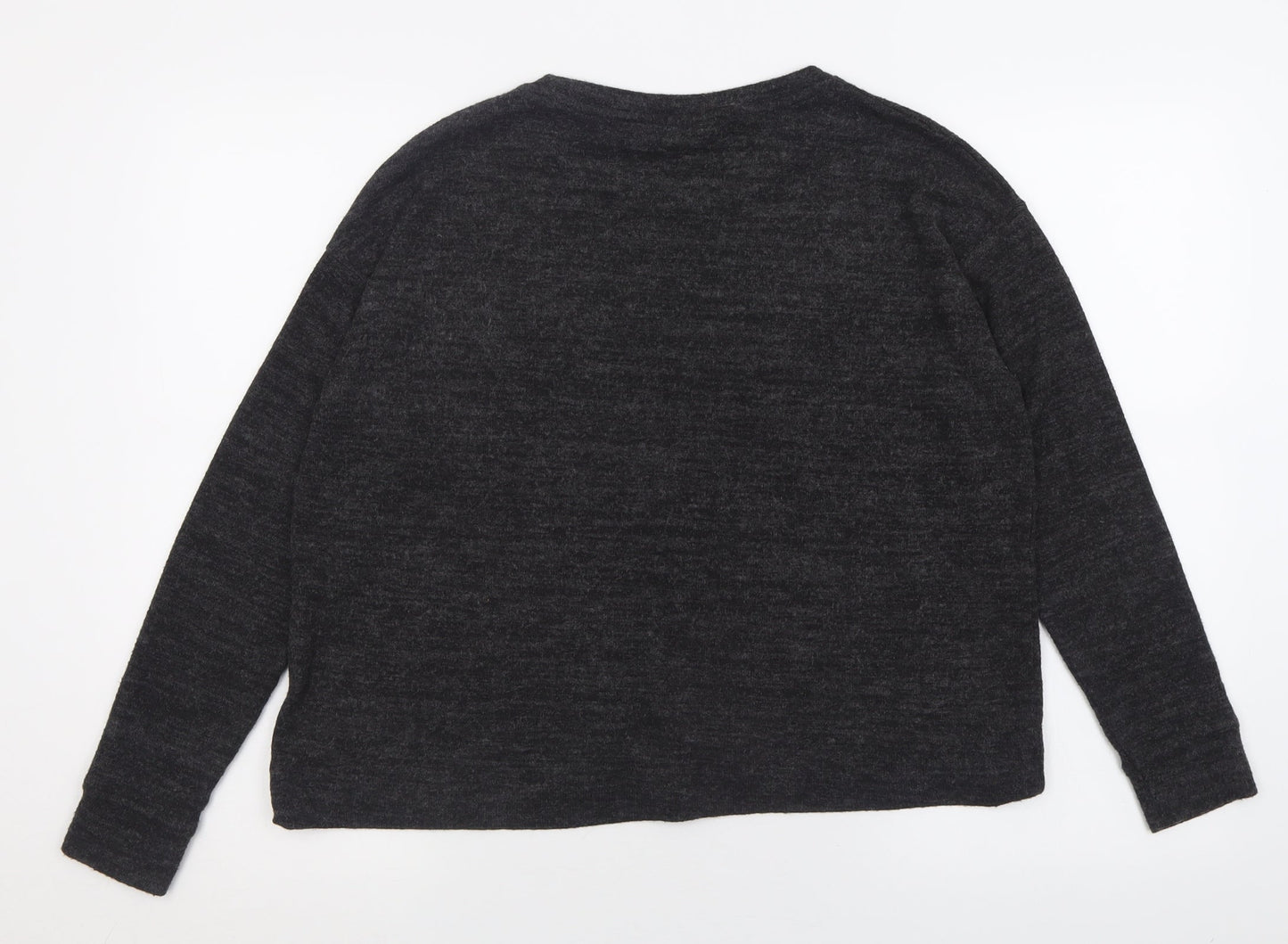 F&F Womens Grey Crew Neck  Polyester Pullover Jumper Size 10