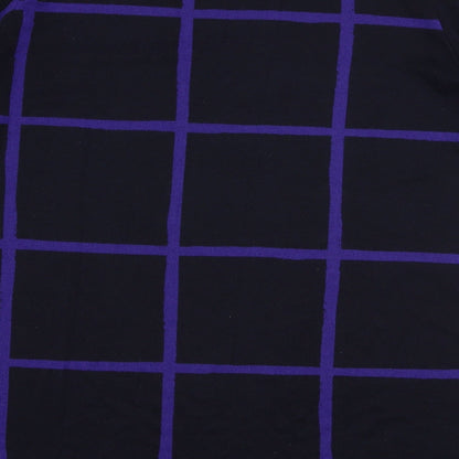 Nutmeg Womens Blue Round Neck Striped Polyester Pullover Jumper Size 16