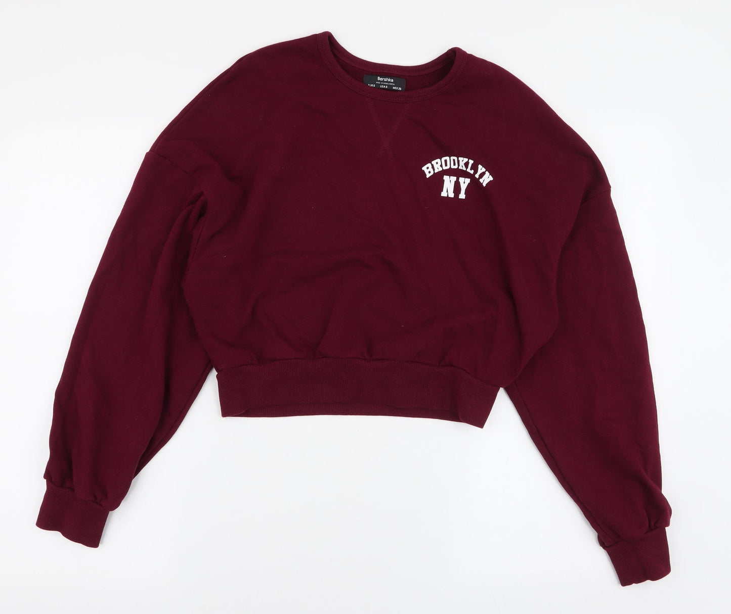 Bershka Womens Red  Polyester Pullover Sweatshirt Size S  Pullover - Brooklyn NY