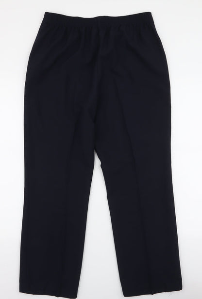 BHS Womens Blue  Polyester Trousers  Size 12 L28 in Regular