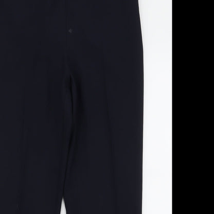 BHS Womens Blue  Polyester Trousers  Size 12 L28 in Regular