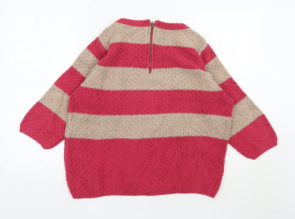 Womens UK Size 12 TG Pink Pullover Jumper