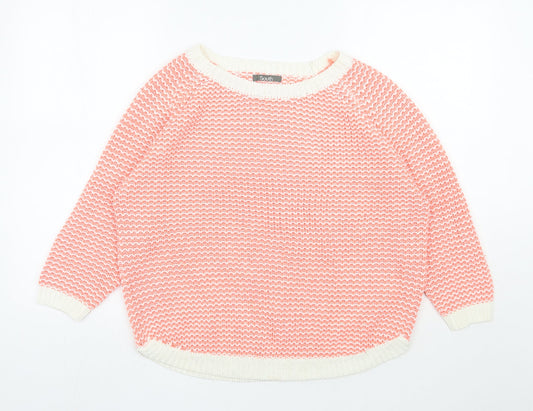 Womens UK Size 14 South Orange Pullover Jumper