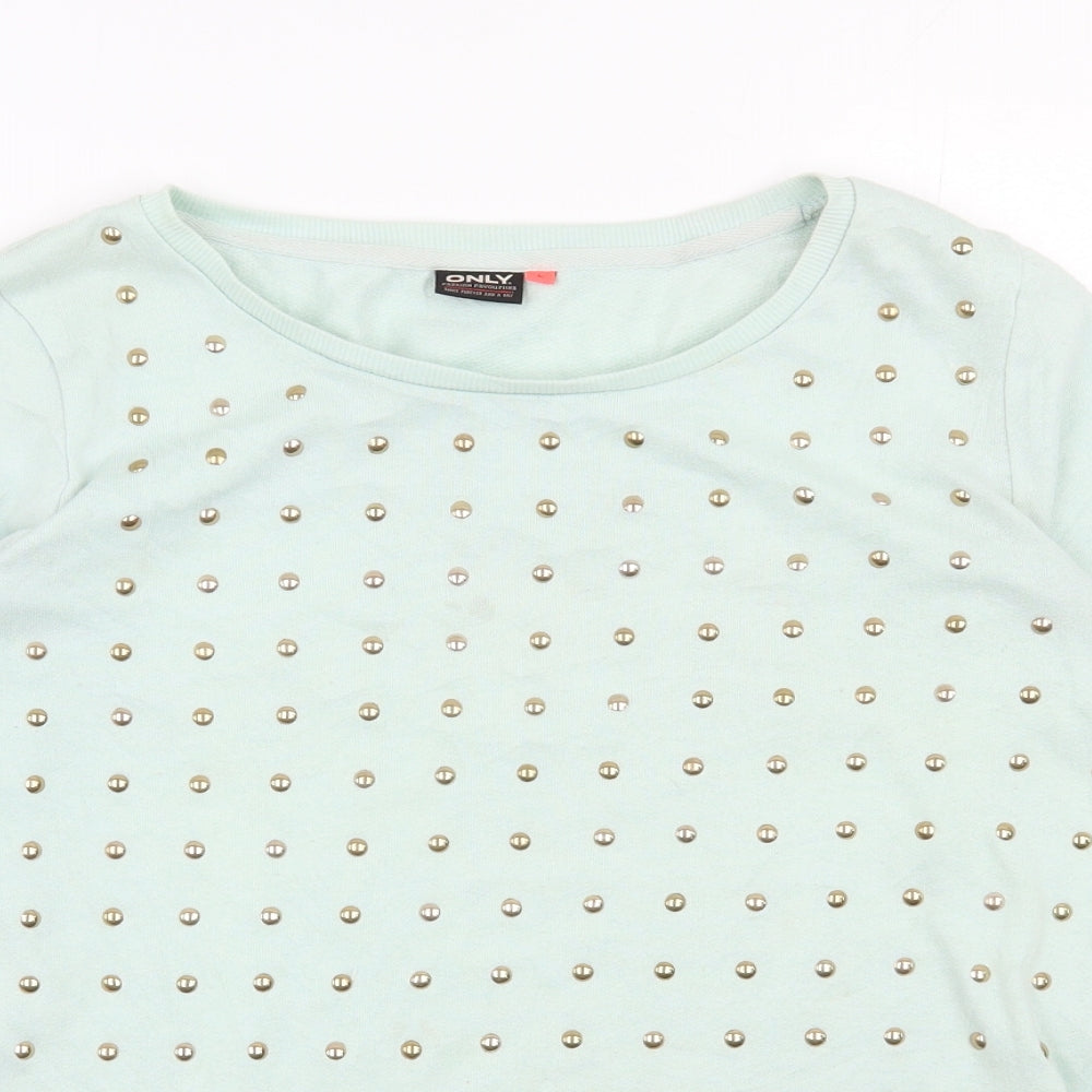 Only Womens Green  Polyester Pullover Sweatshirt Size L  Pullover