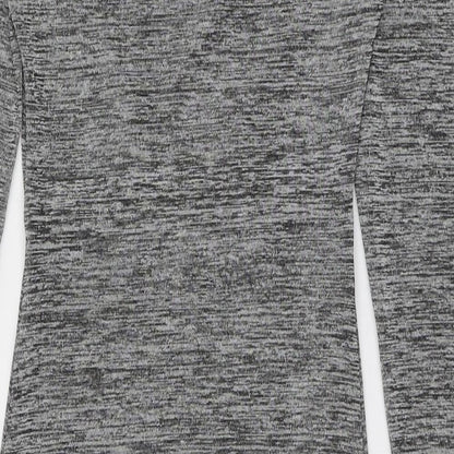H&M Womens Grey  Polyester Bodycon  Size 8  V-Neck Pullover
