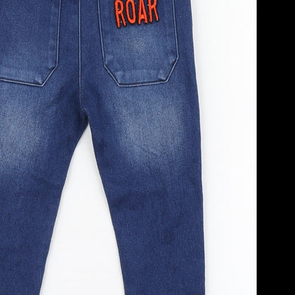 NEXT Boys Blue  Cotton Jogger Jeans Size 24 Months  Pullover - Tiger