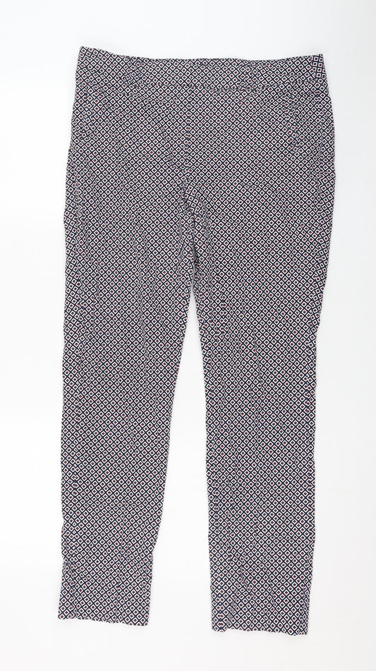 Womens UK Size 14 Dunnes Stores Regular Fit Carrot Blue Trousers