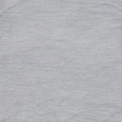 George Womens Grey Round Neck  Acrylic Cardigan Jumper Size 10