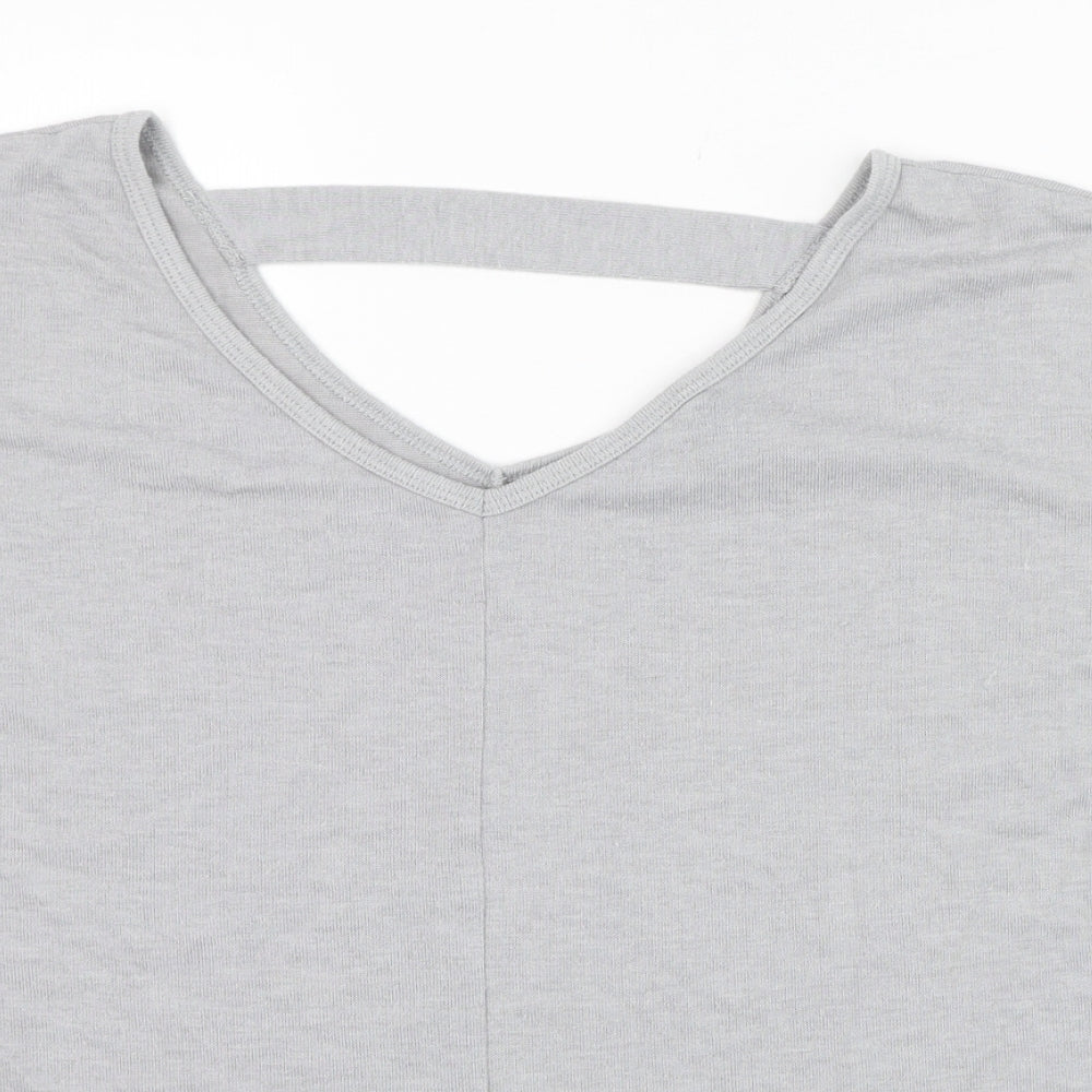 Womens UK Size 12 Atmosphere Grey Tunic T-Shirt