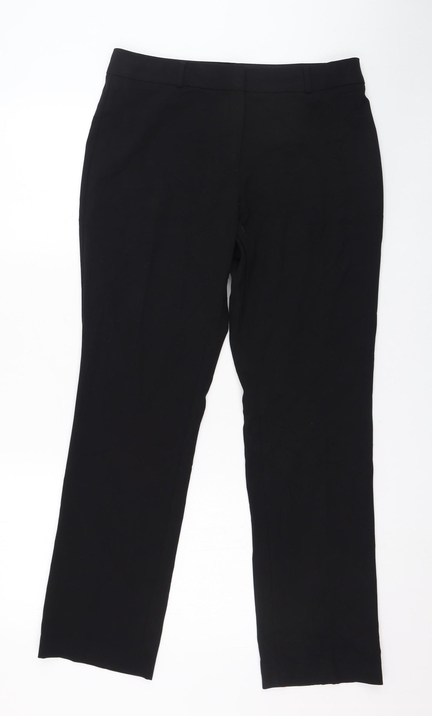 Womens UK Size 12 Marks and Spencer Regular Fit  Black Trousers