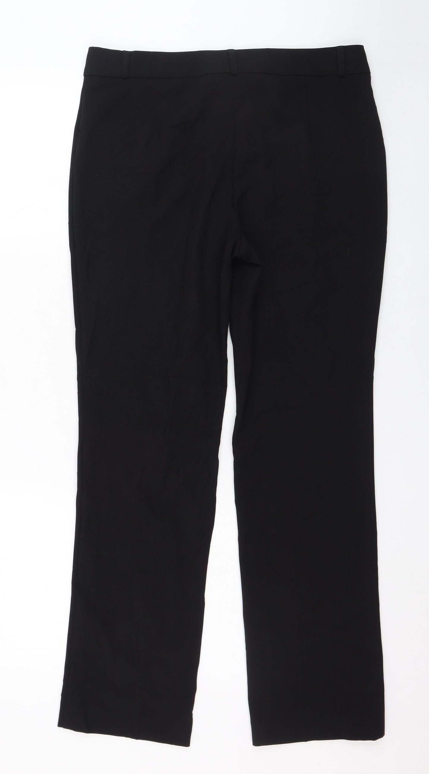 Womens UK Size 12 Marks and Spencer Regular Fit  Black Trousers