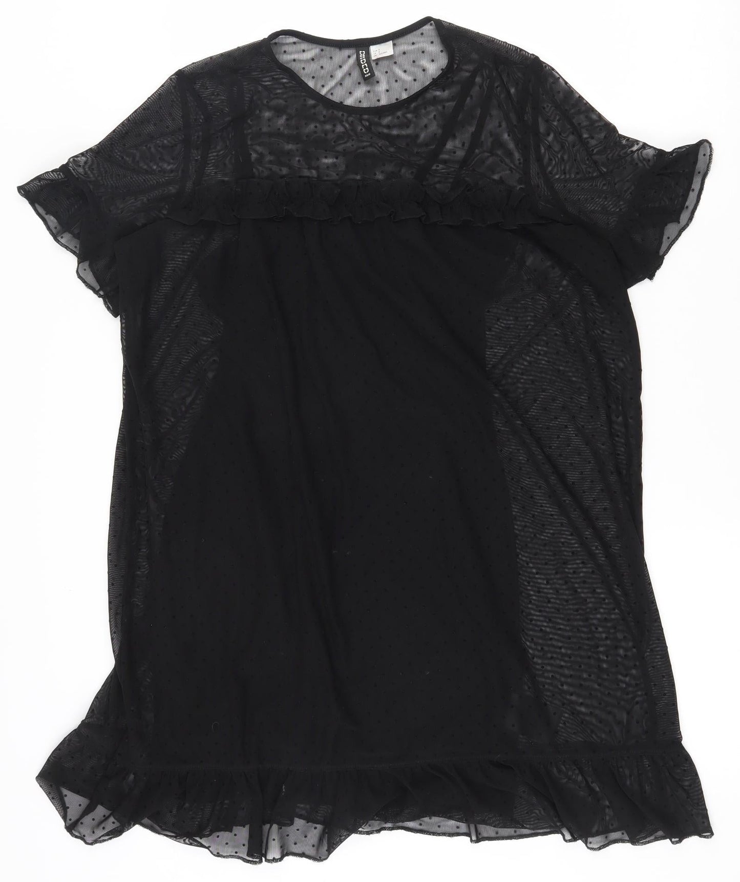 Womens UK Size S H&M Black Tunic T-Shirt