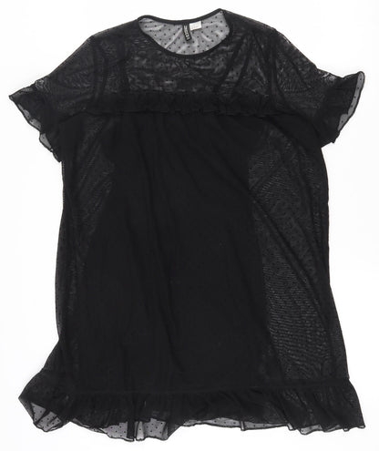 Womens UK Size S H&M Black Tunic T-Shirt