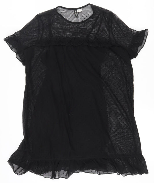 Womens UK Size S H&M Black Tunic T-Shirt