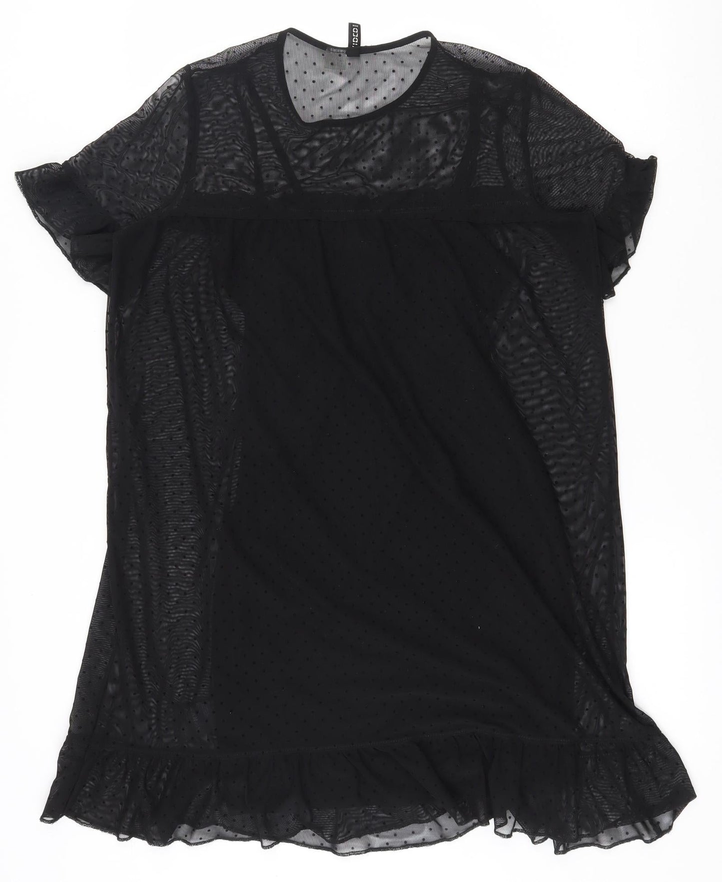 Womens UK Size S H&M Black Tunic T-Shirt