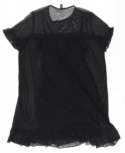 Womens UK Size S H&M Black Tunic T-Shirt