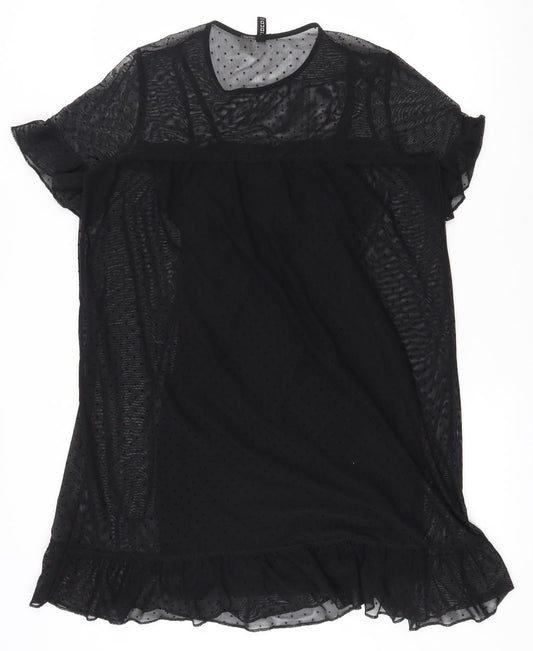 Womens UK Size S H&M Black Tunic T-Shirt