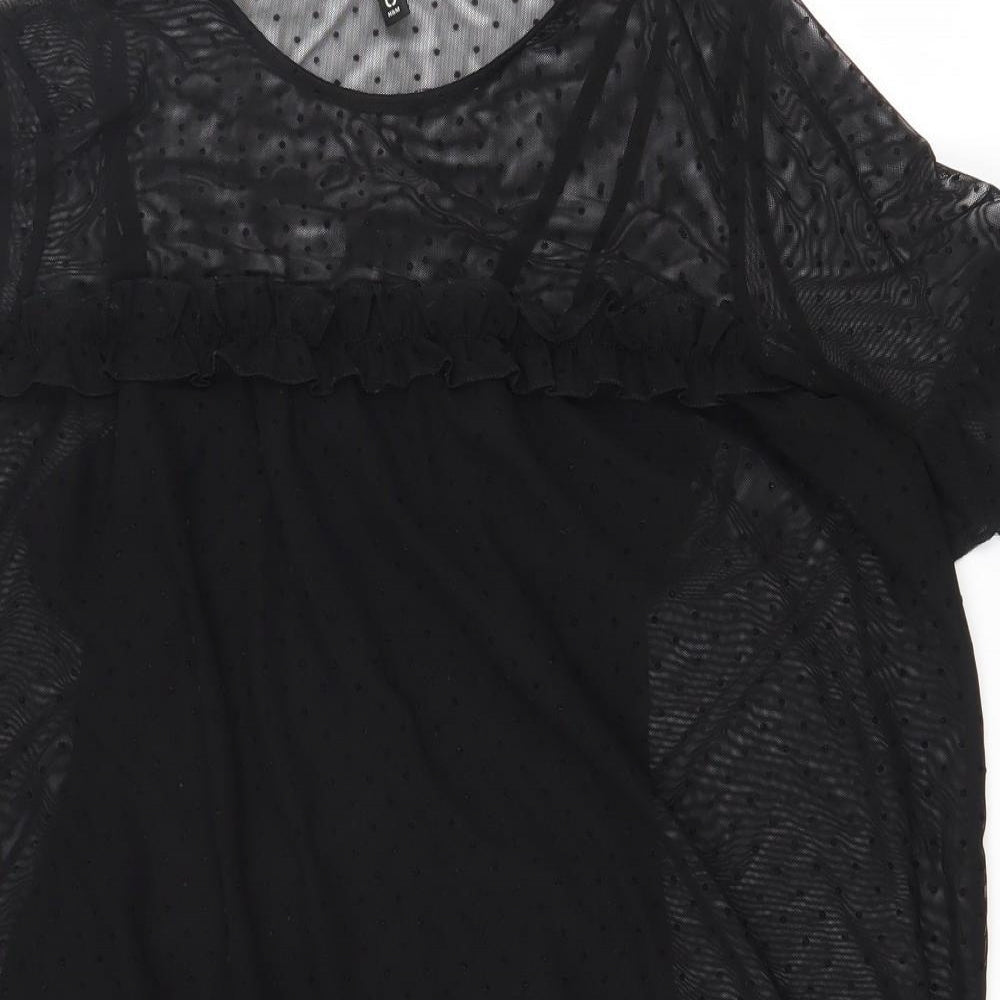 Womens UK Size S H&M Black Tunic T-Shirt