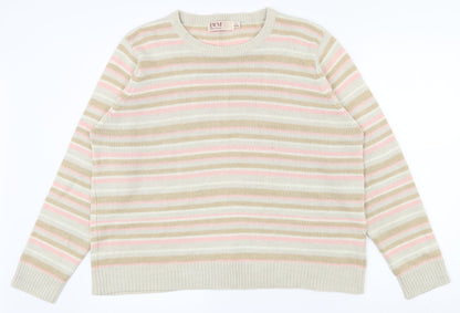 Womens UK Size 18 EWM Multicoloured Pullover Jumper