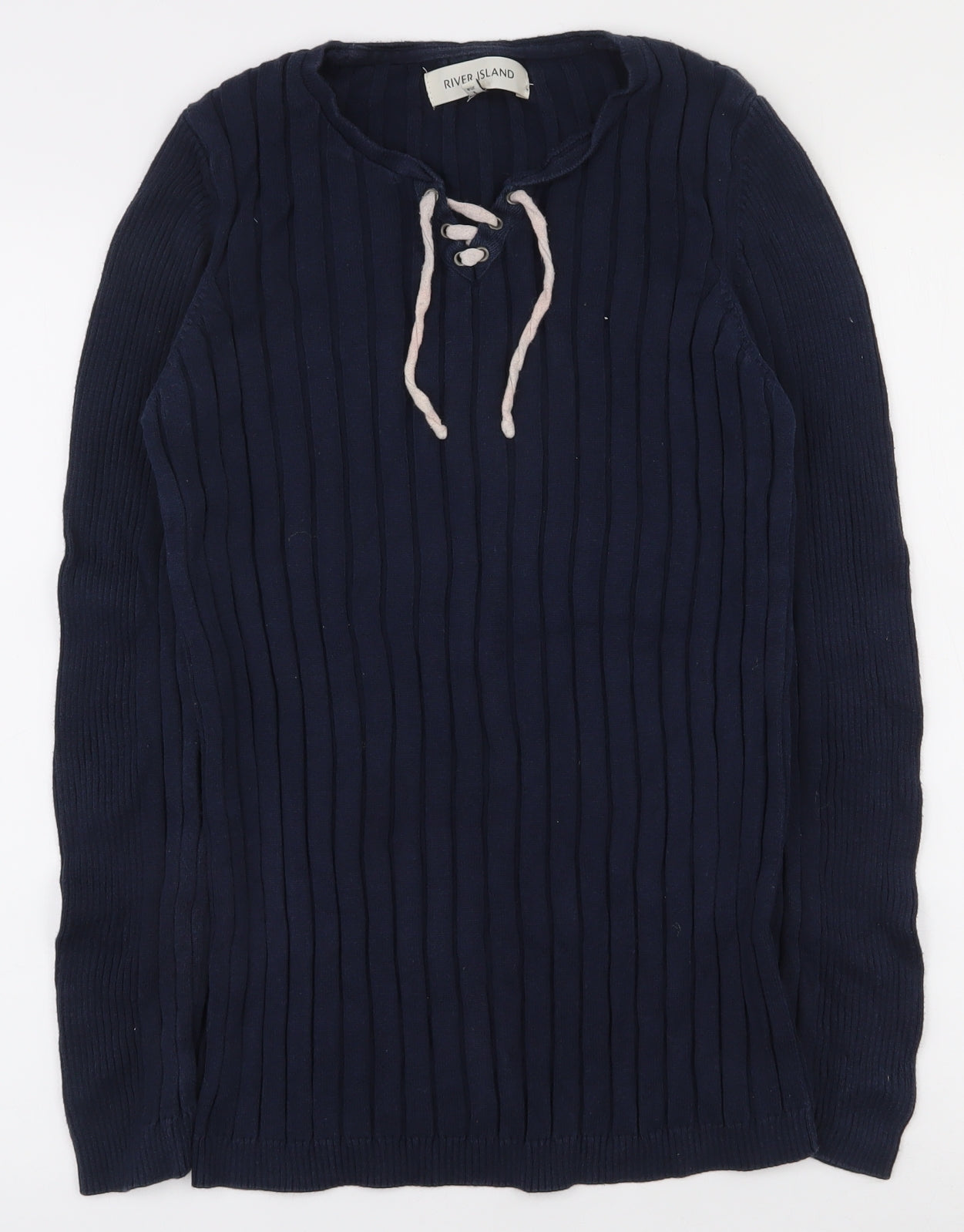 Womens UK Size M River Island Blue Pullover Jumper