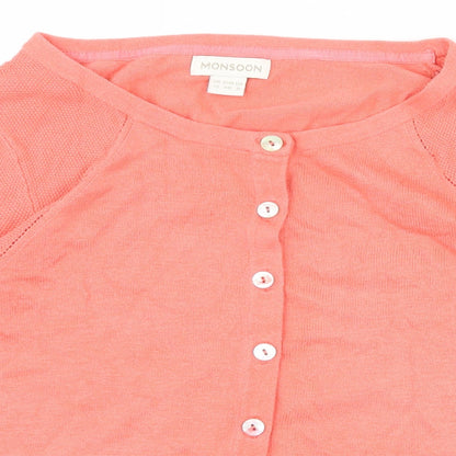 Womens UK Size 12 Monsoon Pink Cardigan Jumper
