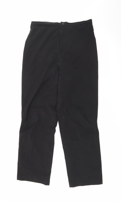 Proquip Mens Black  Polyester Trousers  Size 16 L29 in Regular Snap