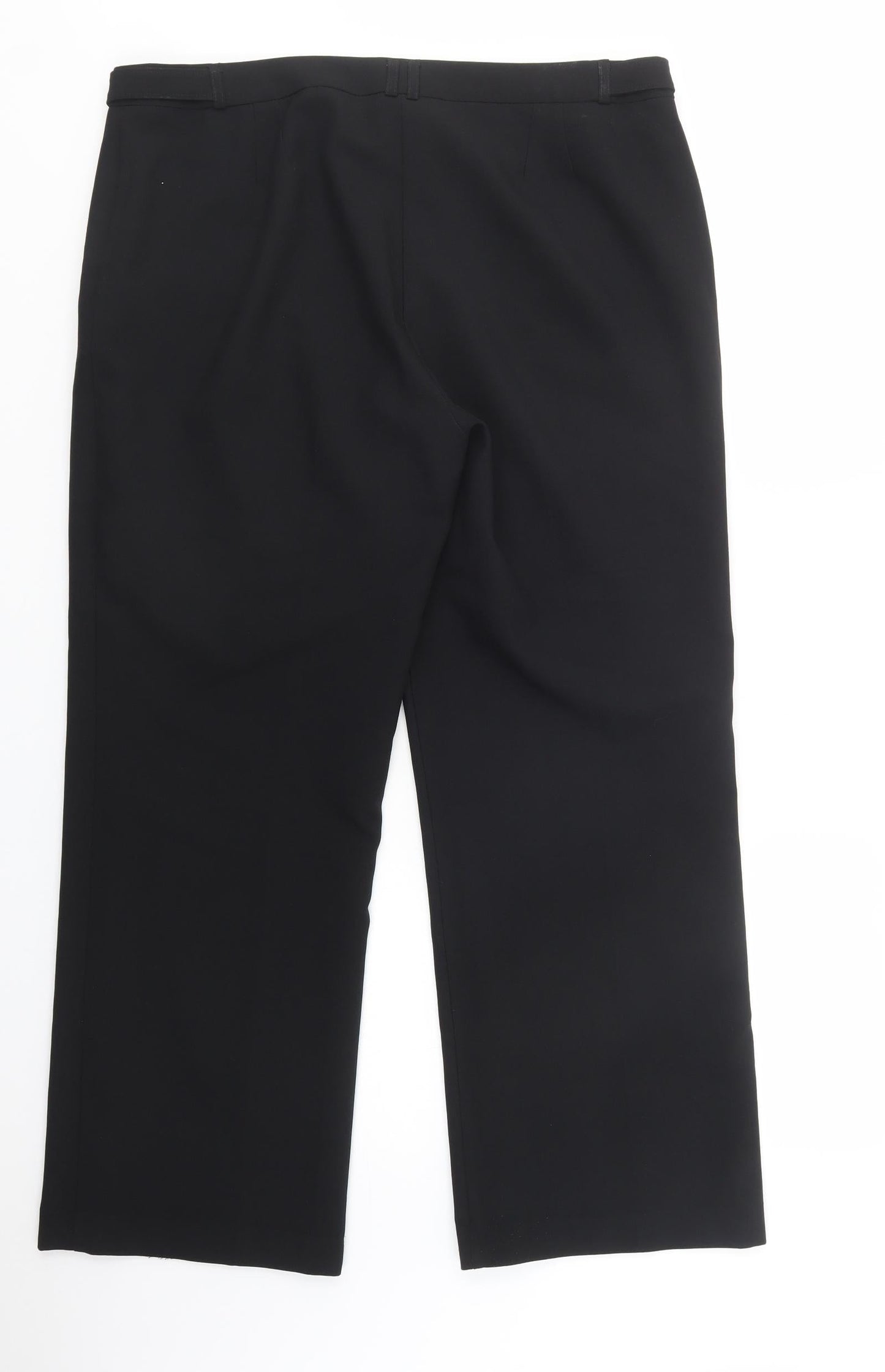 Womens UK Size 16 Peacocks Regular Fit Dress Pants Black Trousers