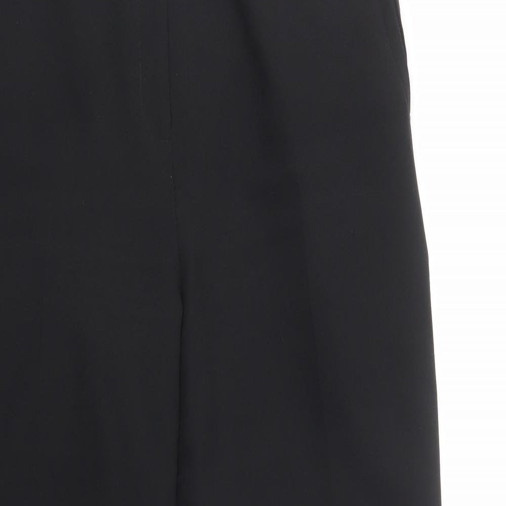 Womens UK Size 16 Peacocks Regular Fit Dress Pants Black Trousers