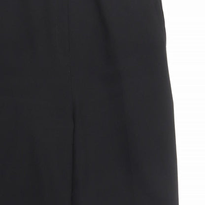 Womens UK Size 16 Peacocks Regular Fit Dress Pants Black Trousers