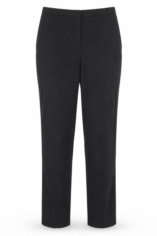 M & Co Womens Black Animal Print Cotton Dress Pants Trousers Size 8 L28 in Regular Button
