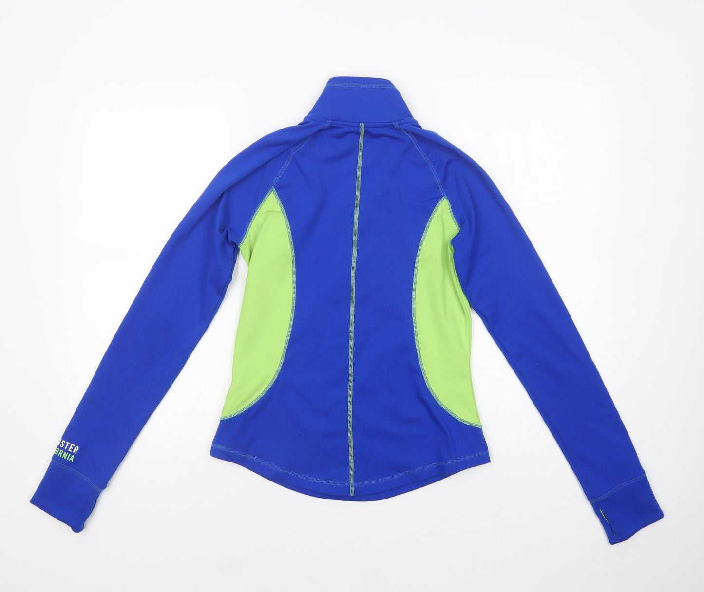 Hollister Womens Blue Colourblock Polyester Pullover Sweatshirt Size S  Zip